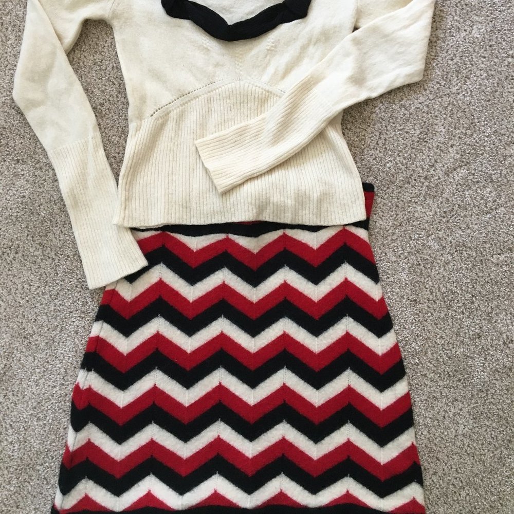 Milly knitted red/black/white MINI mini skirt! - Picture 2 of 3